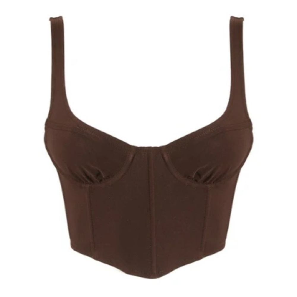 Brown corset top